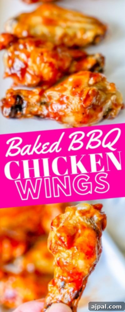 Crispy Oven BBQ Chicken Wings 8 chicken wings with red sauce on them