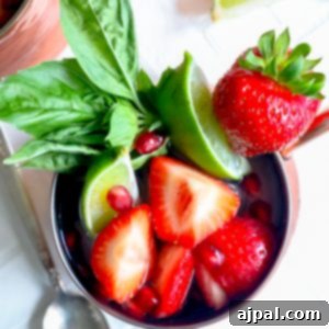 Strawberry basil cocktail recipe with ginger beer for a refreshing twist on the classic Moscow Mule.