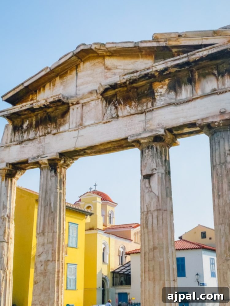 The Acropolis in Athens, Greece, a breathtaking ancient site, stands majestic under a clear sky.