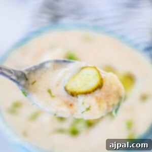 Easy Keto Pickle Soup Recipe with instant pot.