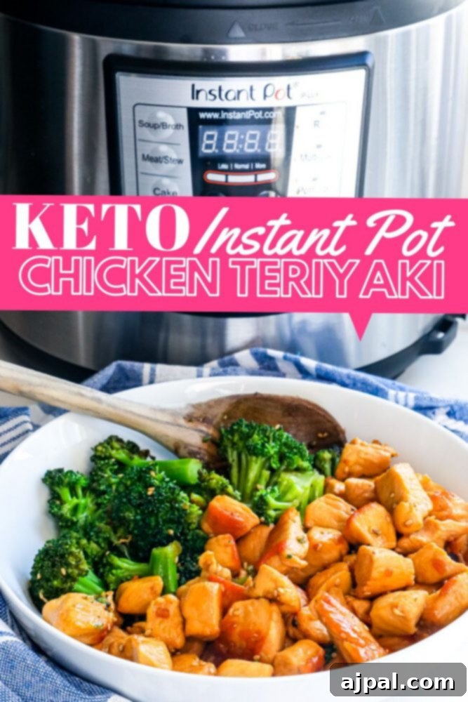 A beautifully presented bowl of Instant Pot Chicken Teriyaki, ideal for a keto-friendly meal.