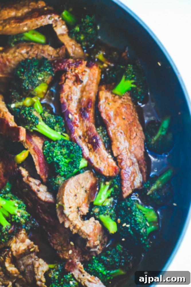 strips of beef, broccoli in a rich sauce. 