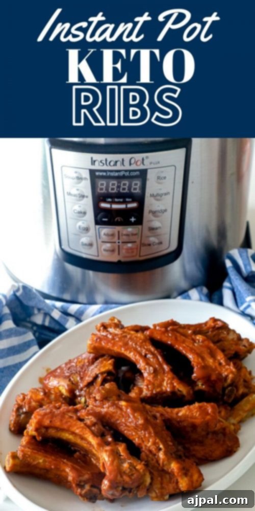 Melt-in-Your-Mouth Instant Pot Keto Ribs 9 A stunning plate of Instant Pot Keto Ribs, perfectly glazed and ready for indulgence.