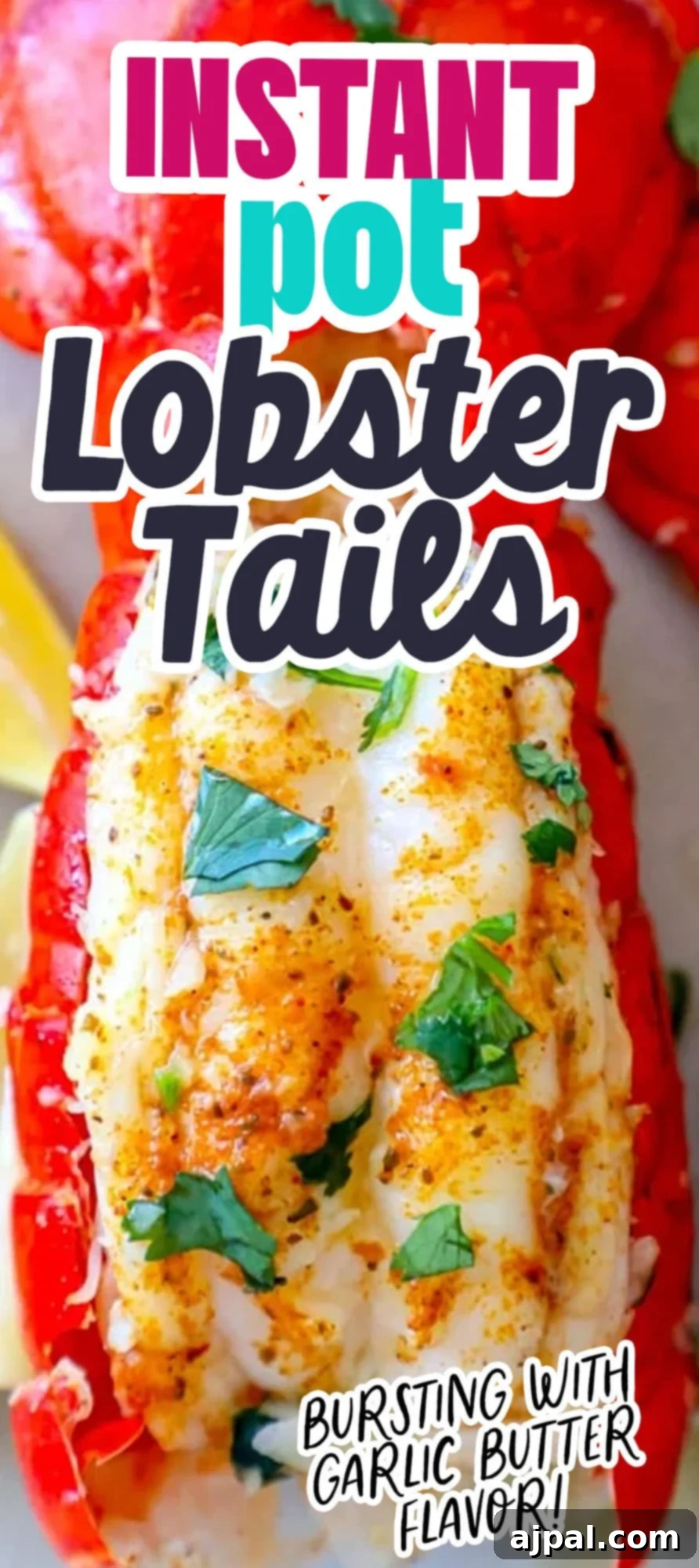 A beautifully presented plate of Instant Pot lobster tails, ready to be served and enjoyed, symbolizing the best in effortless gourmet dining.