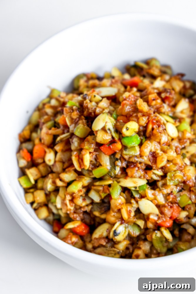 fried rice with onion, cabbage, and nuts