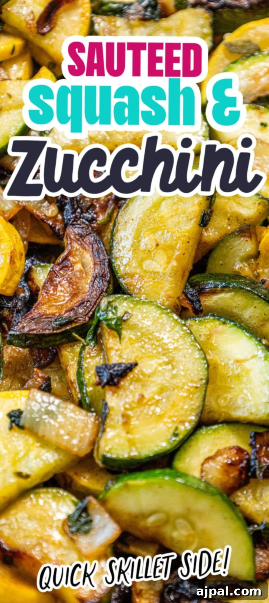Quick skillet side dish featuring sauteed zucchini and squash.