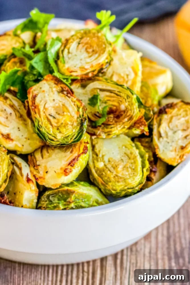 cooked brussels sprouts in a bowl