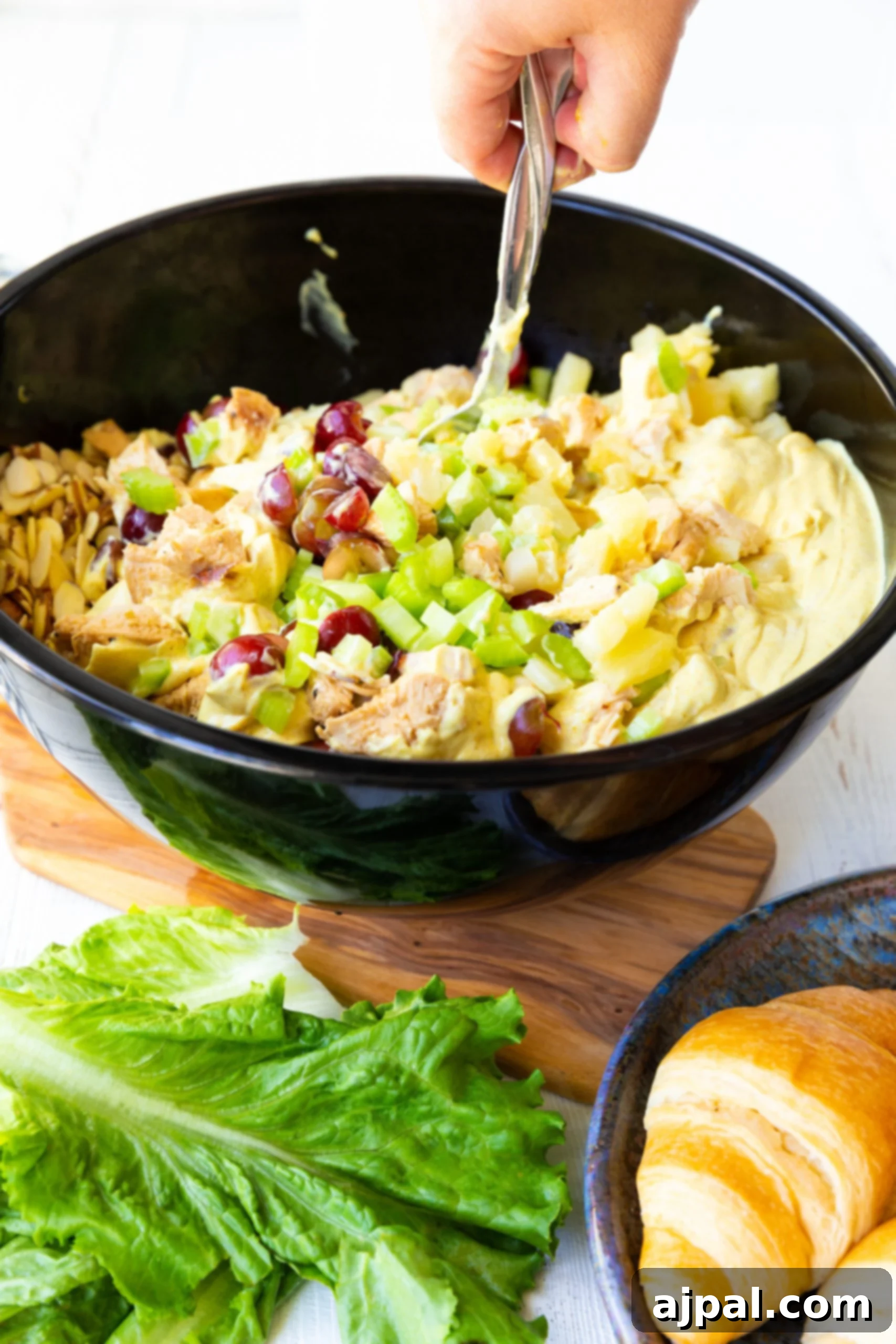 picture of chicken salad in a bowl