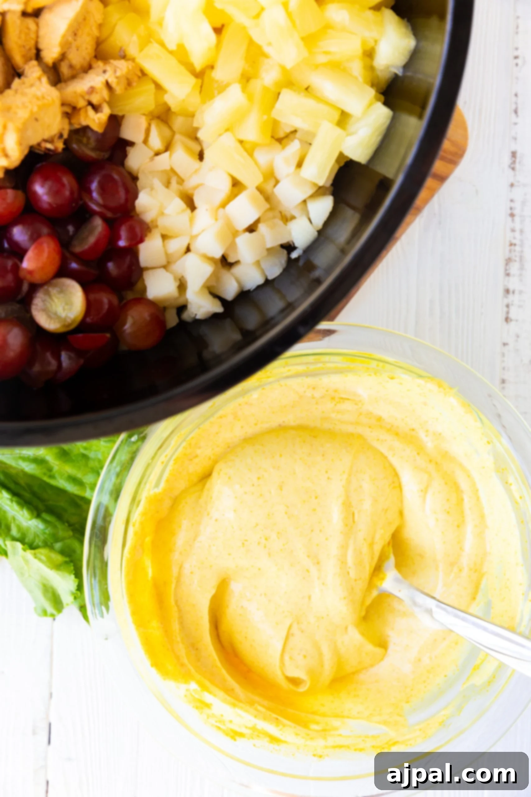 picture of dressing and fruit