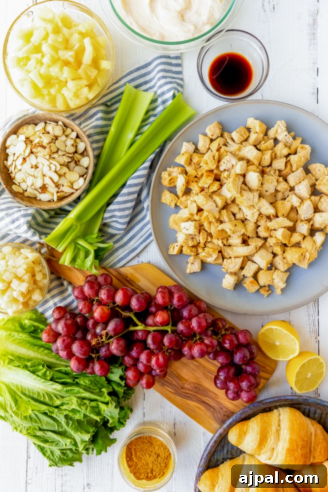 picture of chicken salad ingredients