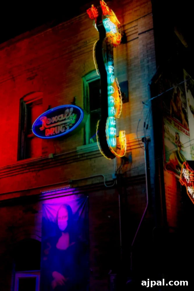The captivating Neon Alley in Pueblo, Colorado, showcasing vibrant art and dynamic lights that bring the city's streets to life.