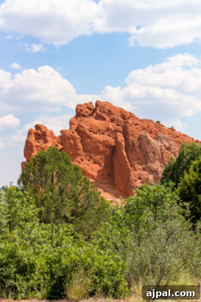 A stunning Colorado sky over the red rock formations of Garden of the Gods.