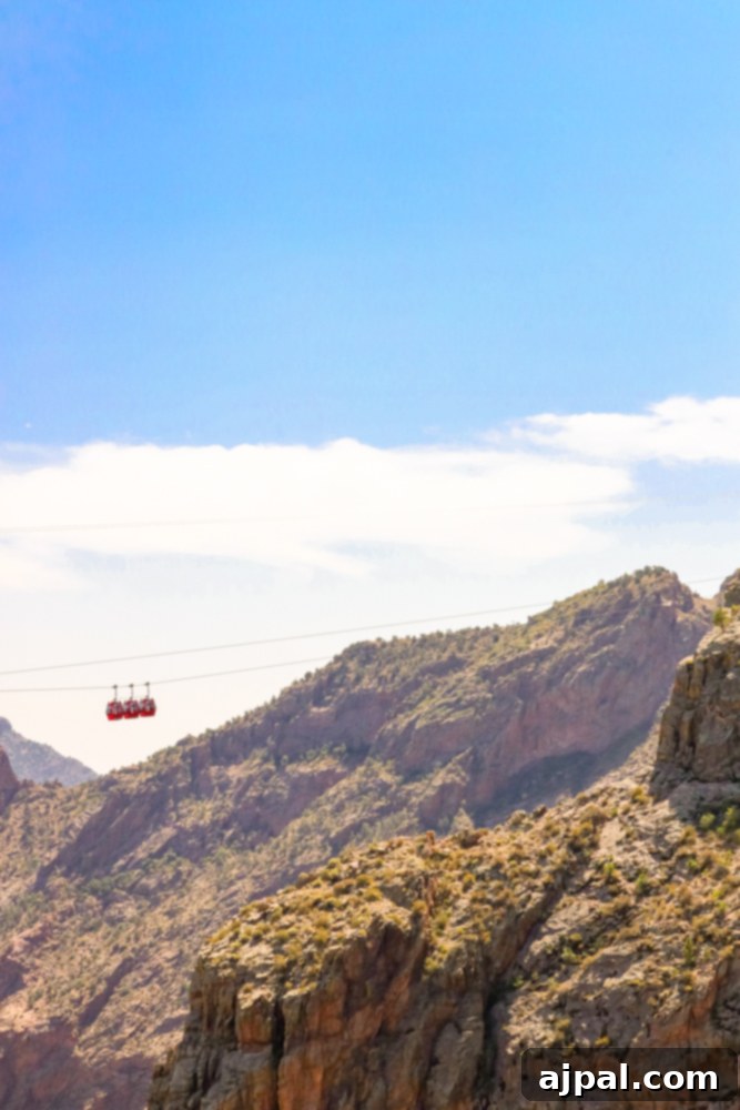 A cable car gracefully crossing the Royal Gorge canyon, offering panoramic views.