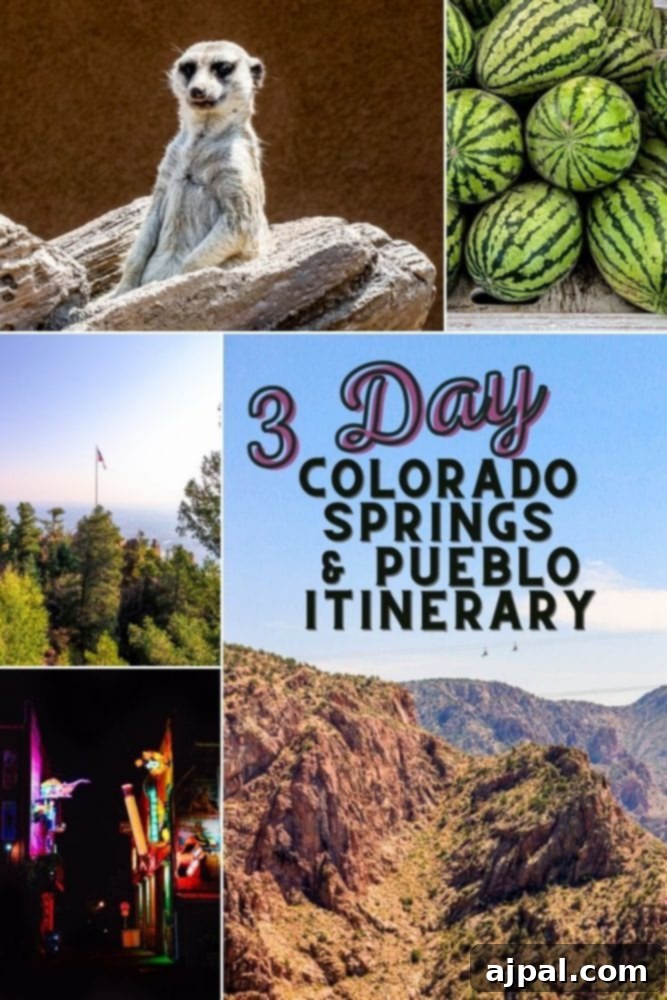 A comprehensive 3-day Southern Colorado road trip itinerary, highlighting attractions in Cañon City and Pueblo.