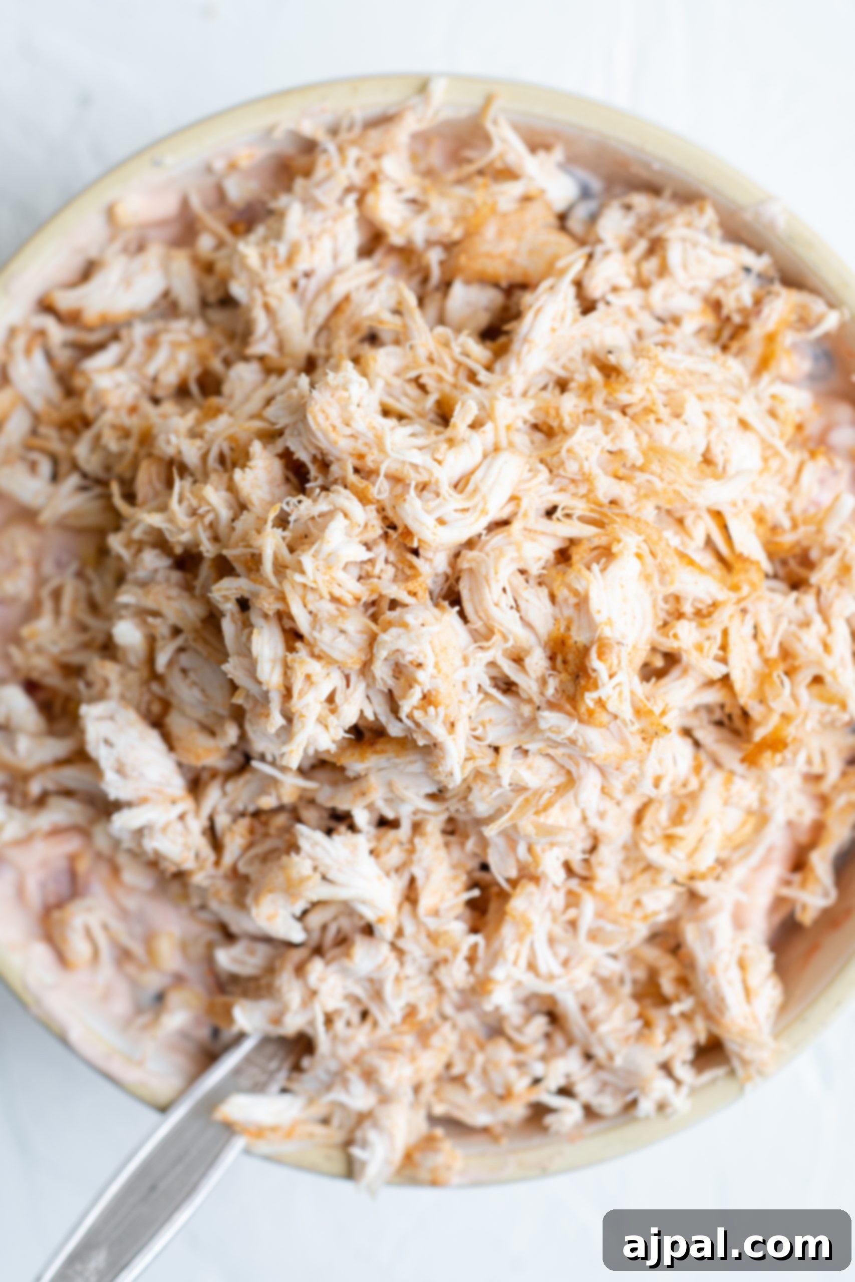 Crunchy Doritos Chicken Casserole 12 Chicken bowl with shredded chicken.