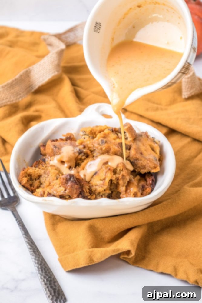 Slow Cooker Pumpkin Bread Pudding: A Cozy Autumn Dessert 5 Cinnamon bread cubes generously drenched in a creamy pumpkin custard mixture, ready for the slow cooker.