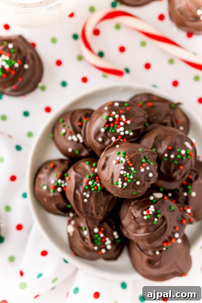 A beautiful plate showcasing easy Christmas candies, featuring a luscious peppermint frosting, perfectly prepared and ready to be enjoyed.