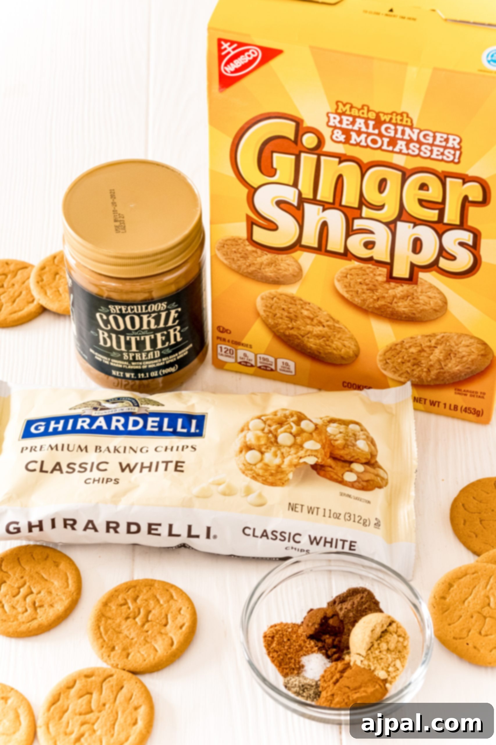 Gingersnap cookies, ready to be transformed into delicious gingerbread truffles.
