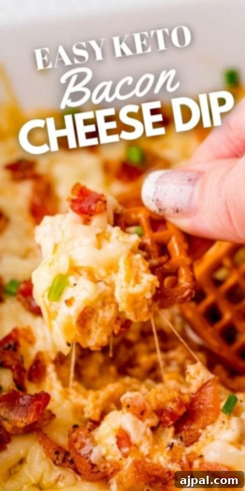 Easy keto bacon cheese dip recipe.