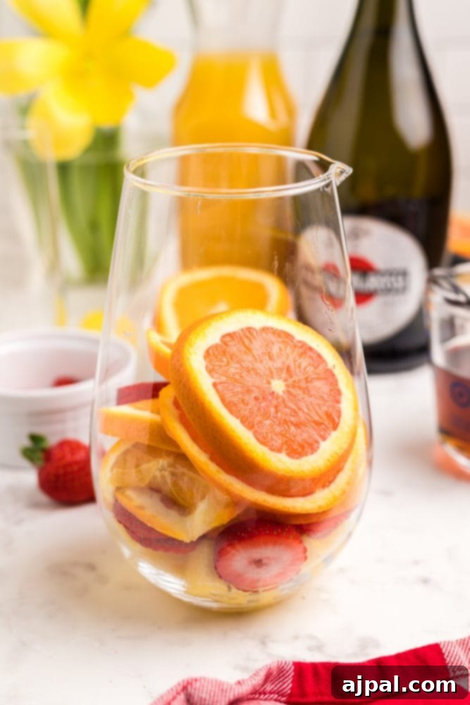 grapefruit slices in the bottom of a container