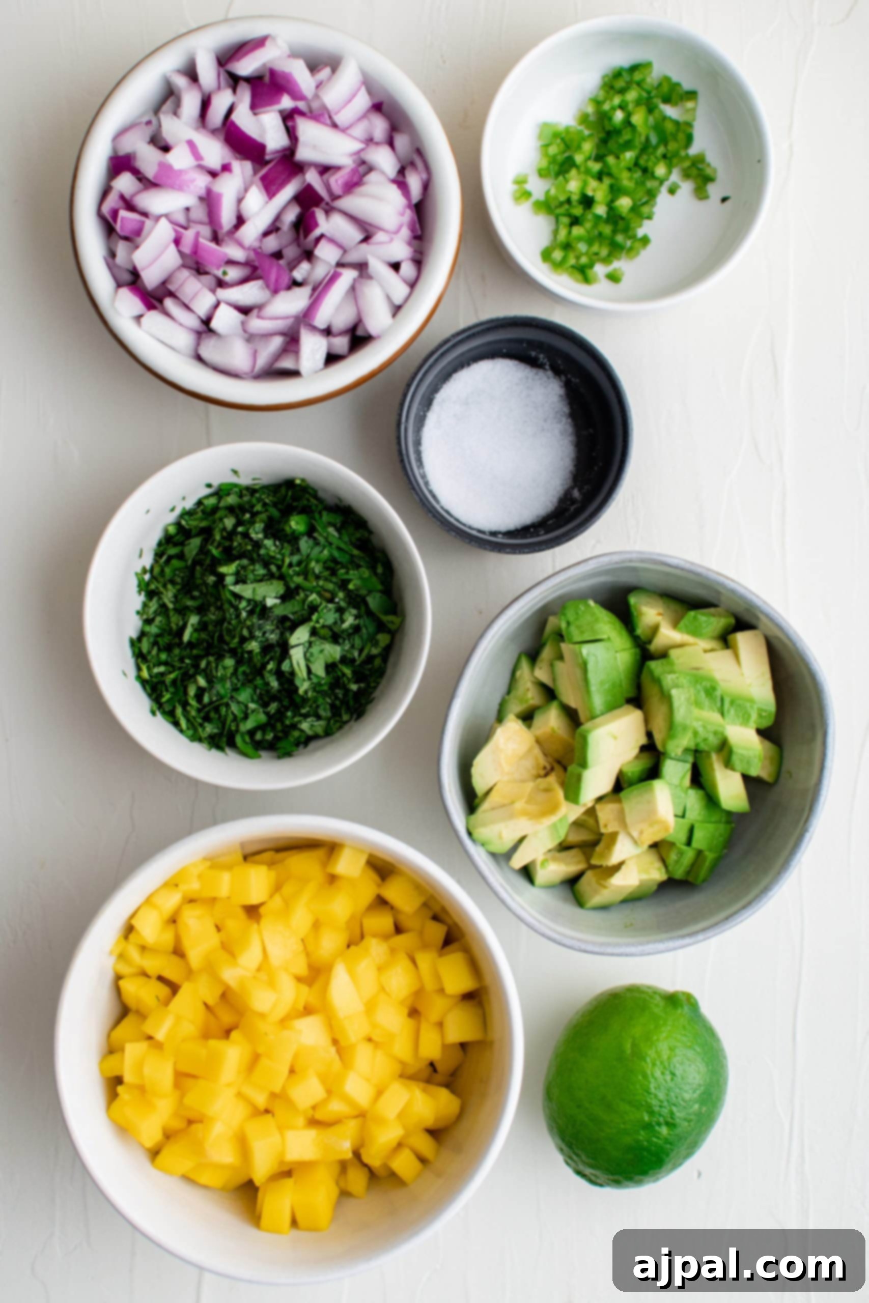Tropical Mango Avocado Salsa 6 An easy recipe for a mango and avocado salsa.