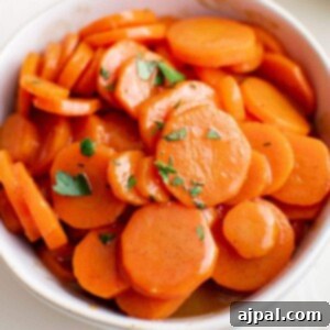 Pan fried carrots with herbs.