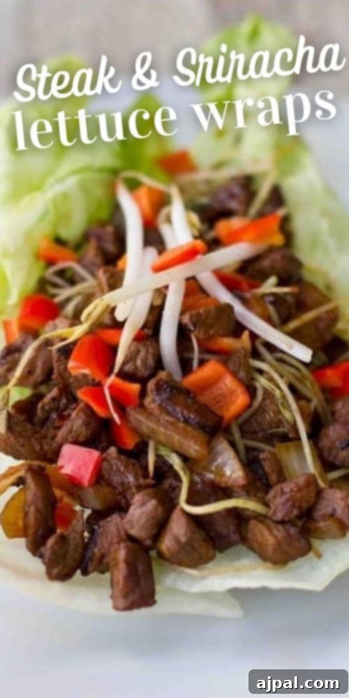 Spicy steak lettuce wraps with spinach.