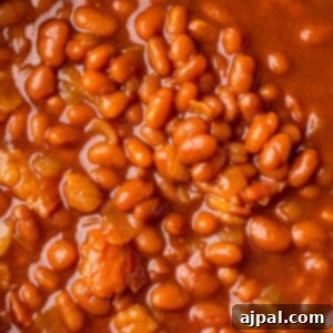 picture of baked beans in a slow cooker