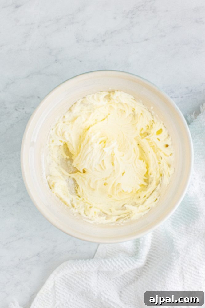 picture of creamed butter and sugar in a bowl