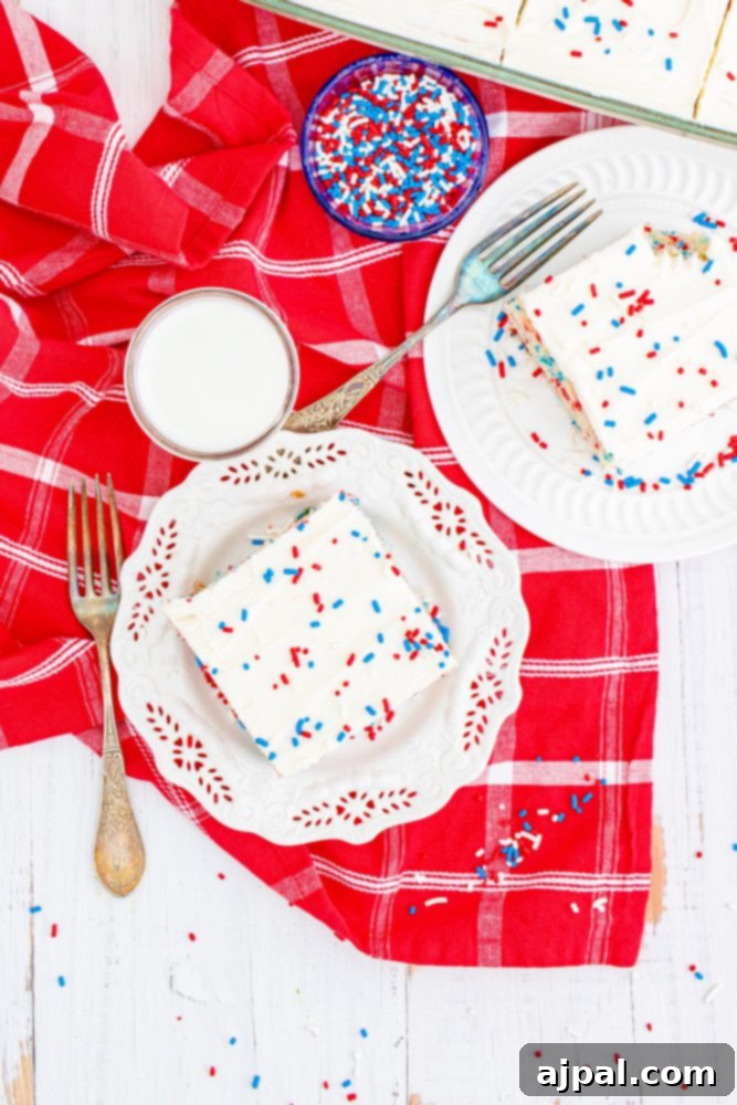 Texas style sheet cake on a plate