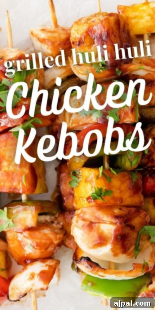 picture of huli huli chicken kebob on a white plate