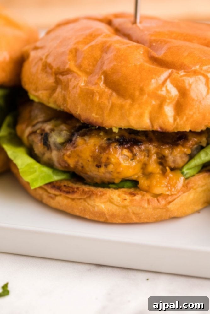 picture of ranch turkey burger on plates in a bun