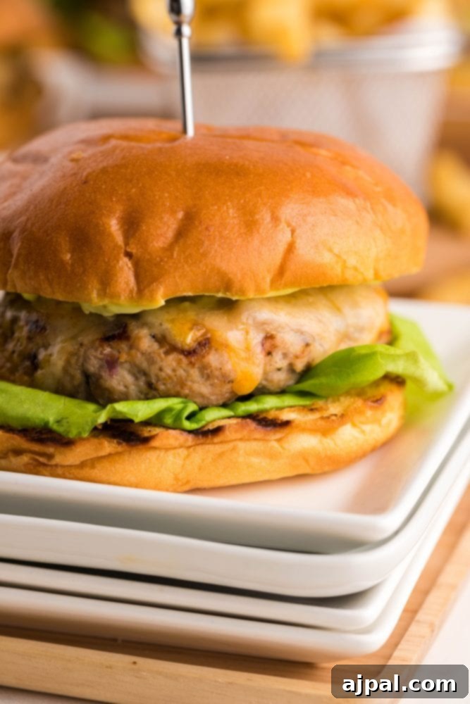 picture of ranch turkey burger on plates in a bun