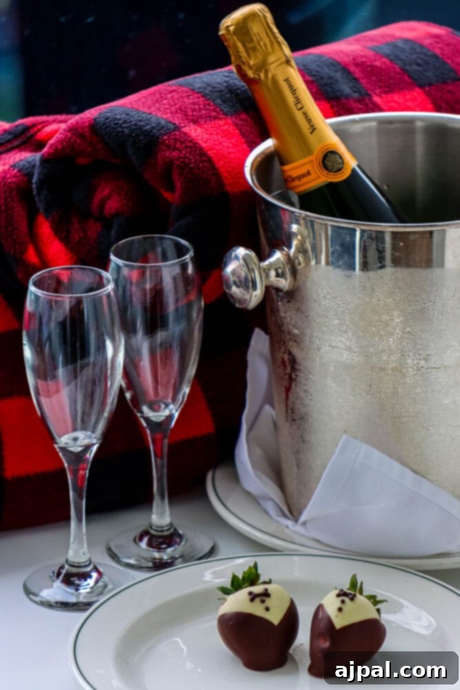 Cruising Post-Pandemic: A Reality Check 18 picture of a bucket of champagne and chocolate covered strawberries on a cruise ship balcony