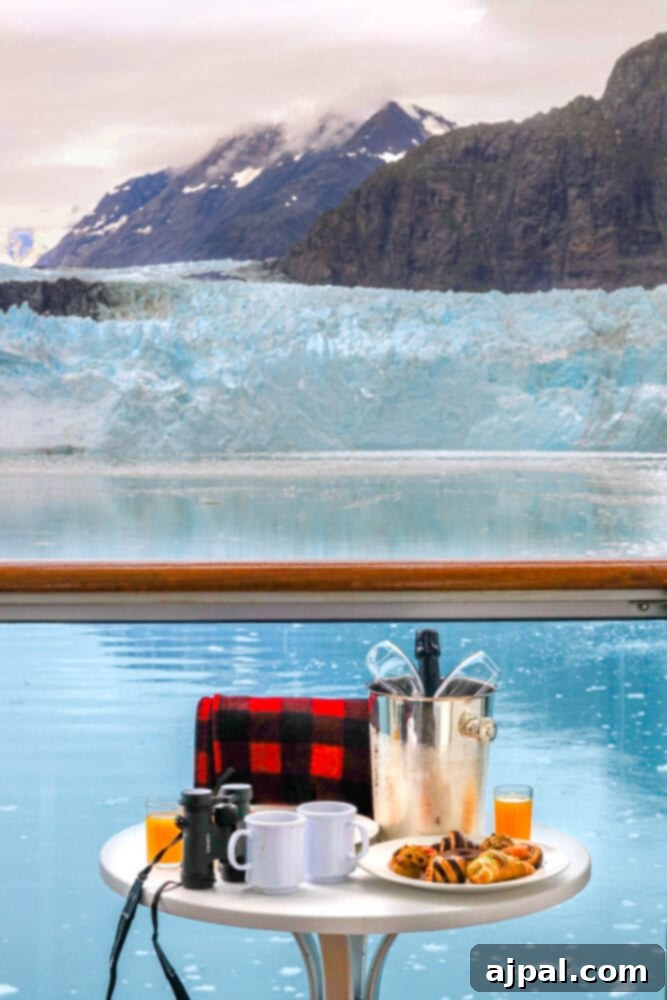 Cruising Post-Pandemic: A Reality Check 26 picture of a balcony breakfast on the majestic princess cruise ship in glacier bay national park alaska