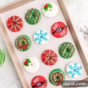 A vibrant close-up of an iced Christmas wreath cookie, beautifully decorated with candies and glitter, serving as the main image for the recipe card.