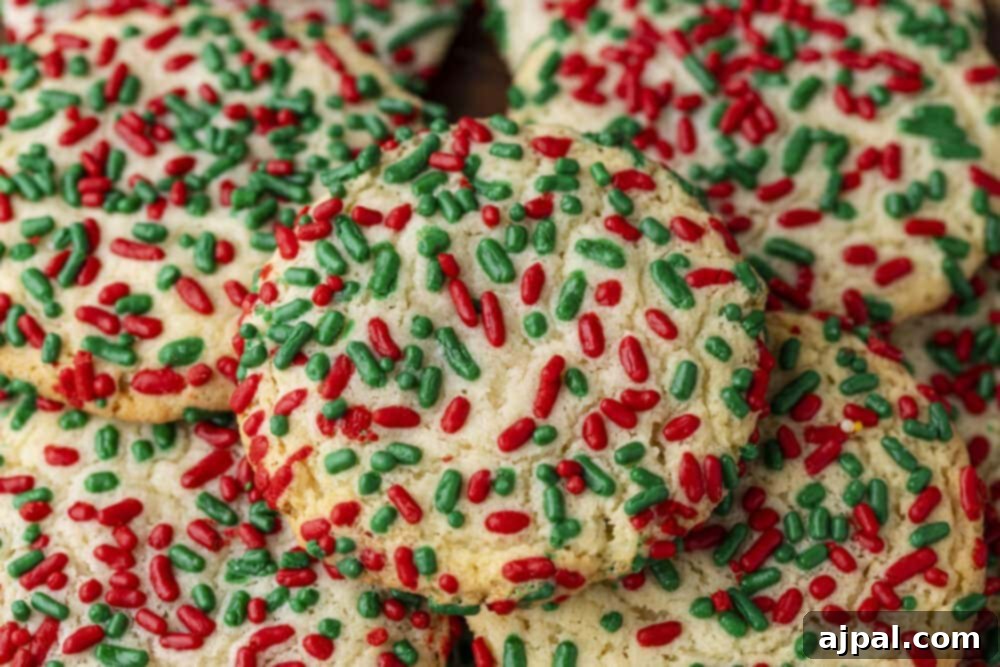 picture of sprinkle cookies on a wood platter