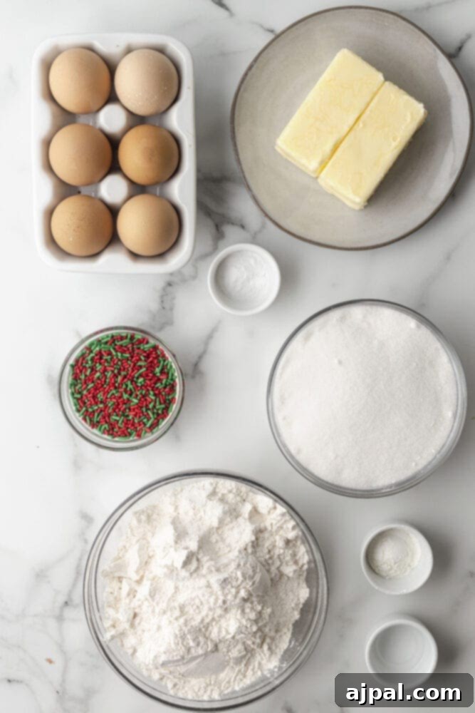 picture of sugar cookie ingredients on a table