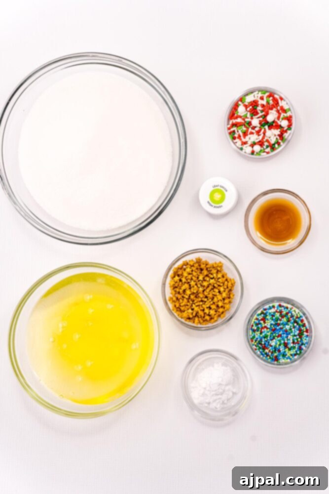 picture of meringue ingredients on a table