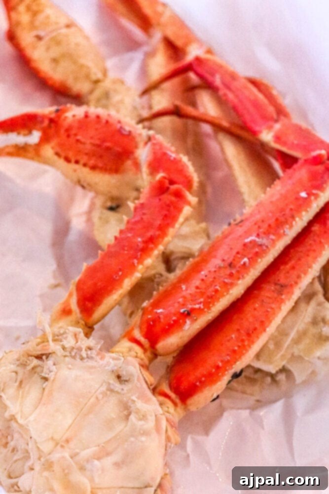 Piles of succulent Alaskan king crab legs, steamed to perfection and ready to be cracked open and enjoyed, a true delicacy.