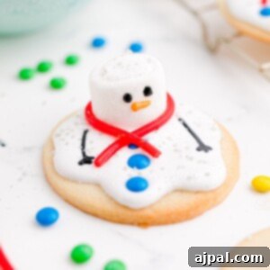 Snowman Meltdown Cookies 33 picture of a melted snowman cookie on a table