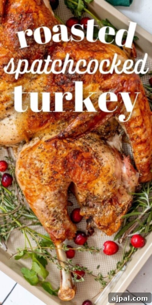 picture of a spatchcocked baked turkey on a platter