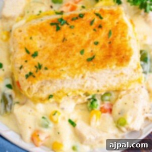 picture of leftover turkey pot pie on a plate