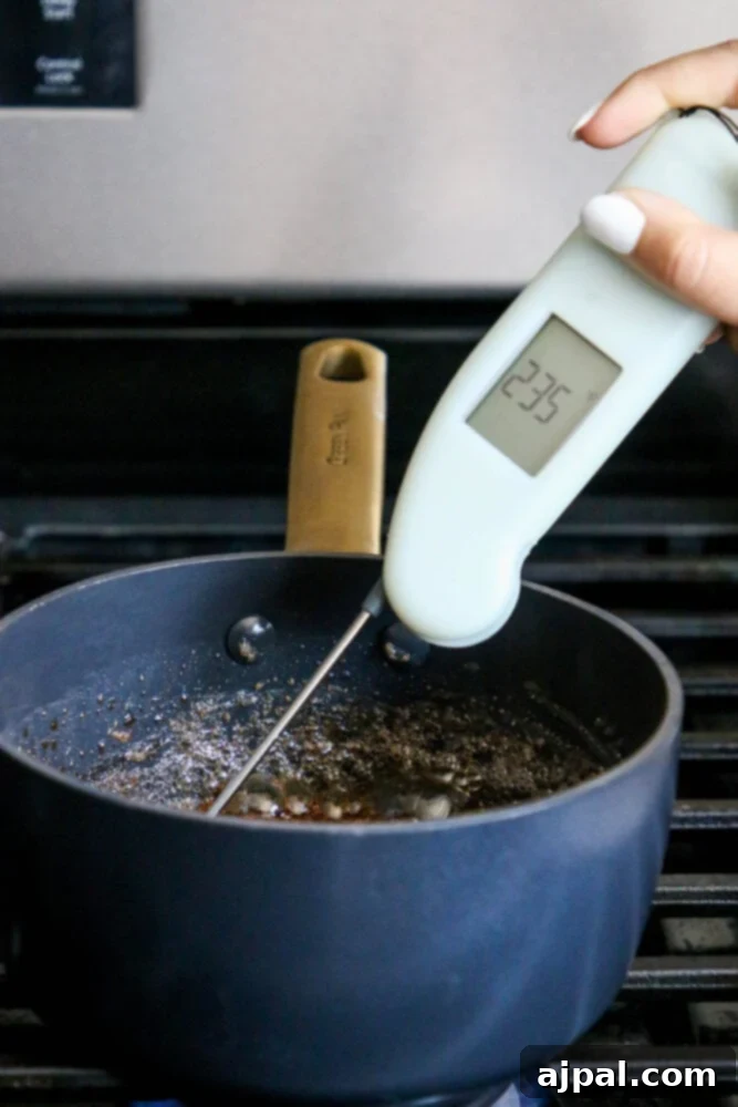 picture of a pot with a candy thermometer in it