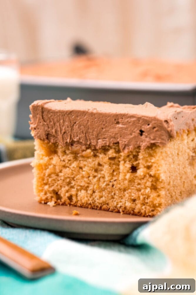 Ultimate Peanut Butter Cake 2 A beautifully frosted peanut butter cake with a decadent topping, ready to be sliced and enjoyed.