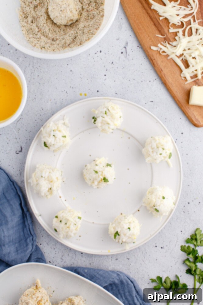 picture of arancini dough on a table