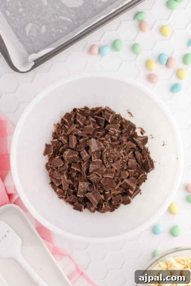 chocolate granules in a bowl
