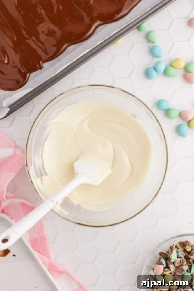 melted white chocolate