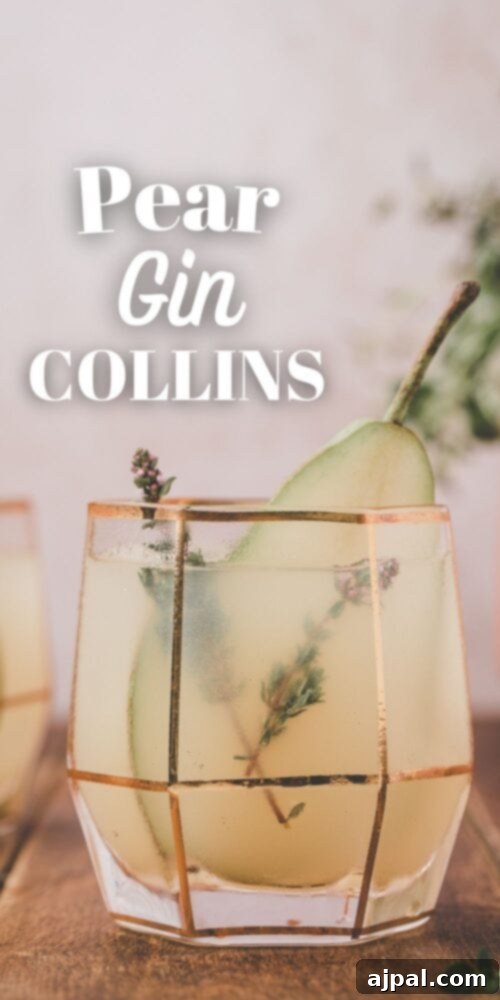 Golden Pear Fizz 15 pear and gin cocktail recipe picture