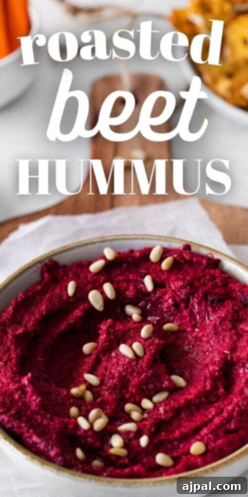 Vibrant Roasted Beet Hummus 11 picture of beet hummus in a bowl